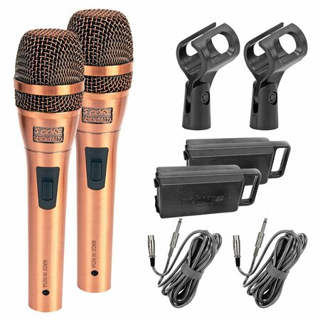 5 CORE 5 Core Handheld Microphone For Singing 2Pc Dynamic Neodymium Cardioid Unidirectional Vocal Metal Mic ND-807 CoppereX 2PCS